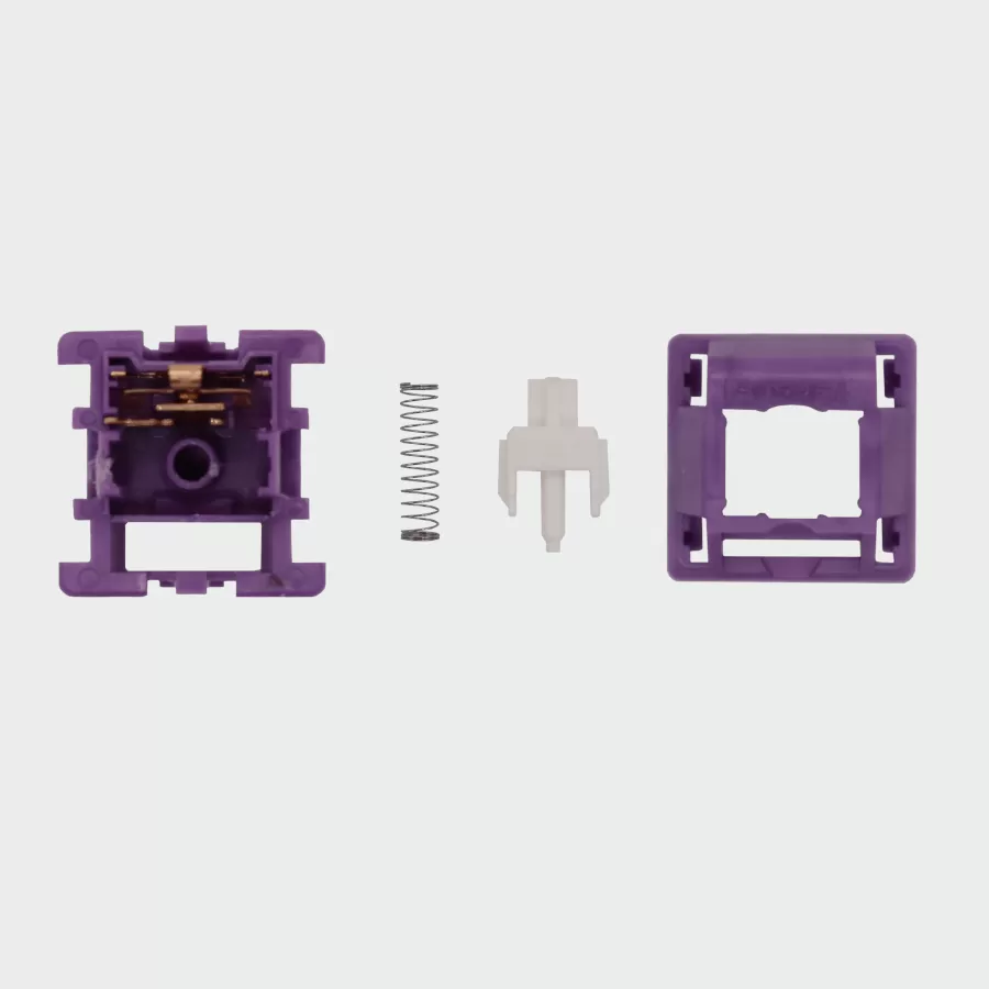 The inside of a tecsee panda  mechanical keyboard switch