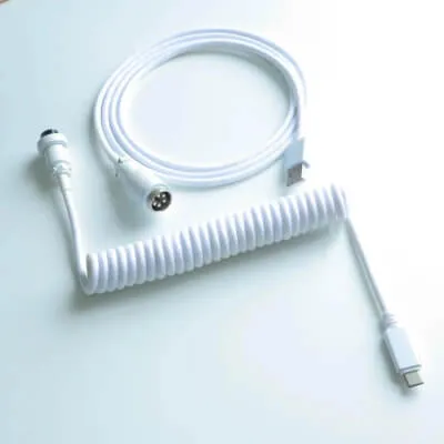 KeyCrox Coiled Cable - White