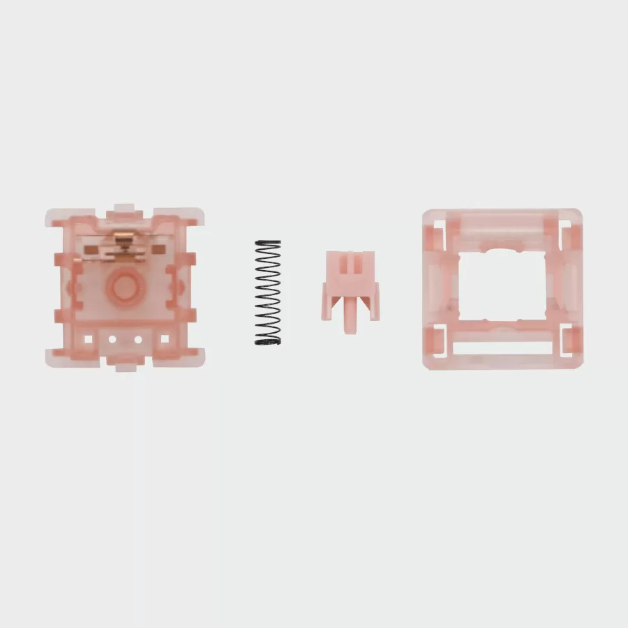 The inside of a gateron box ink pink mechanical keyboard switch