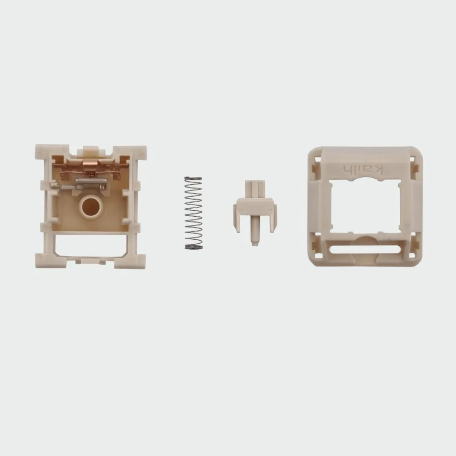 The inside of a novelkey cream mechanical keyboard switch