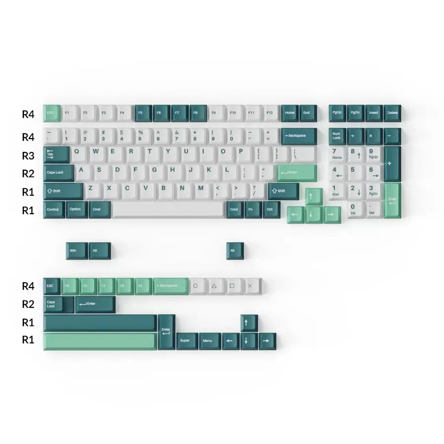 Keychron-double-shot-PBT-Cherry-profile-full-set-keycap-set-white-mint-for-ANSI-96-75-65-percent-layouts_1800x1800