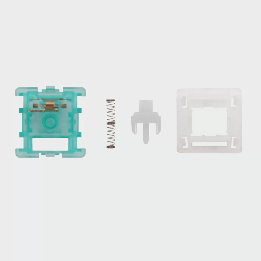 The inside of a tecsee diamond linear mechanical keyboard switch